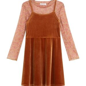 NWT Velvet Kids Dress with Floral Sleeves